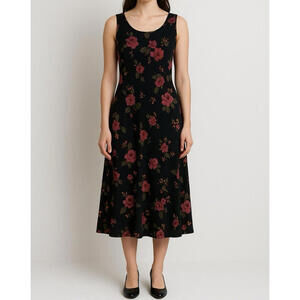 R&K dress womens 10 y2k 90s vintage fairy grunge maxi fall dark vampire romantic